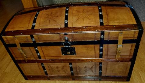 Restored Leather Trunk