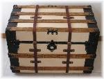 Flat top, canvas covered trunk