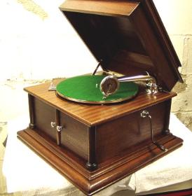 columbia grafonola with new nickel plating, refinished case